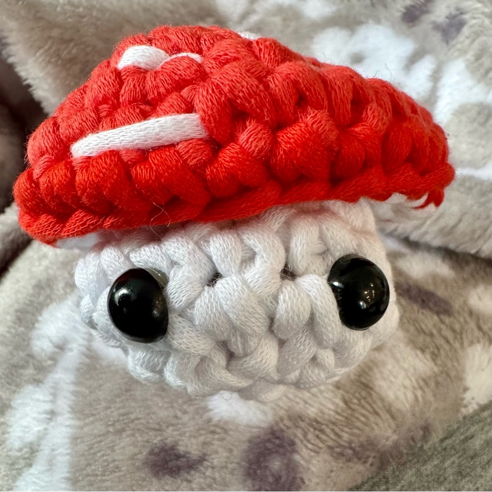 Handmade Crochet Mushroom Pop-it fidget